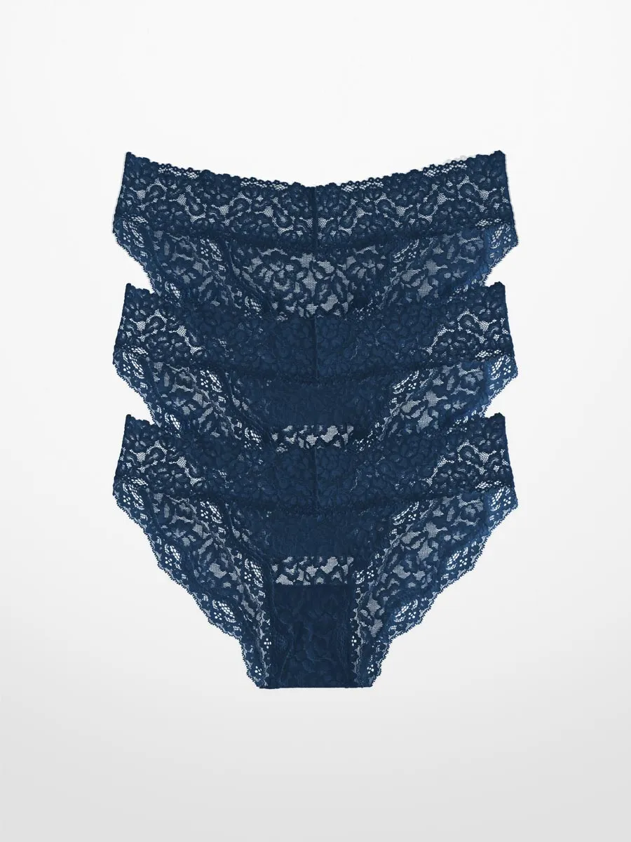 3-Pack Luxe-Stretch Lace Bikini