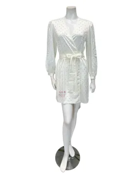 754 Ivory Marilyn Charmeuse Wrap Robe