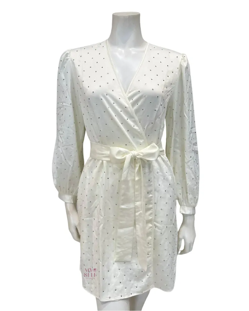 754 Ivory Marilyn Charmeuse Wrap Robe