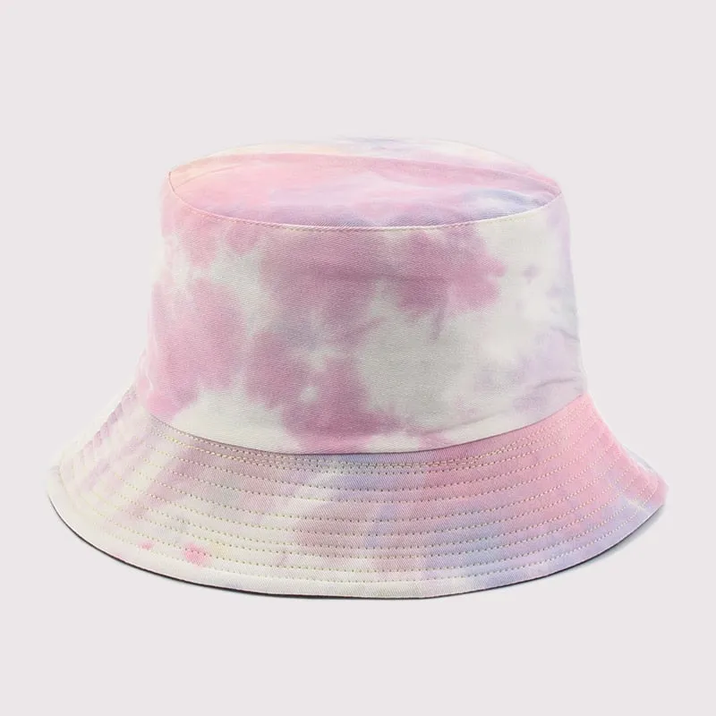 Adult Bucket Hat Fisherman Hat Reversible Fishing Hat Colourful Graffiti Bob Caps Hip Hop Creative Tie Dye Gorros Men Women