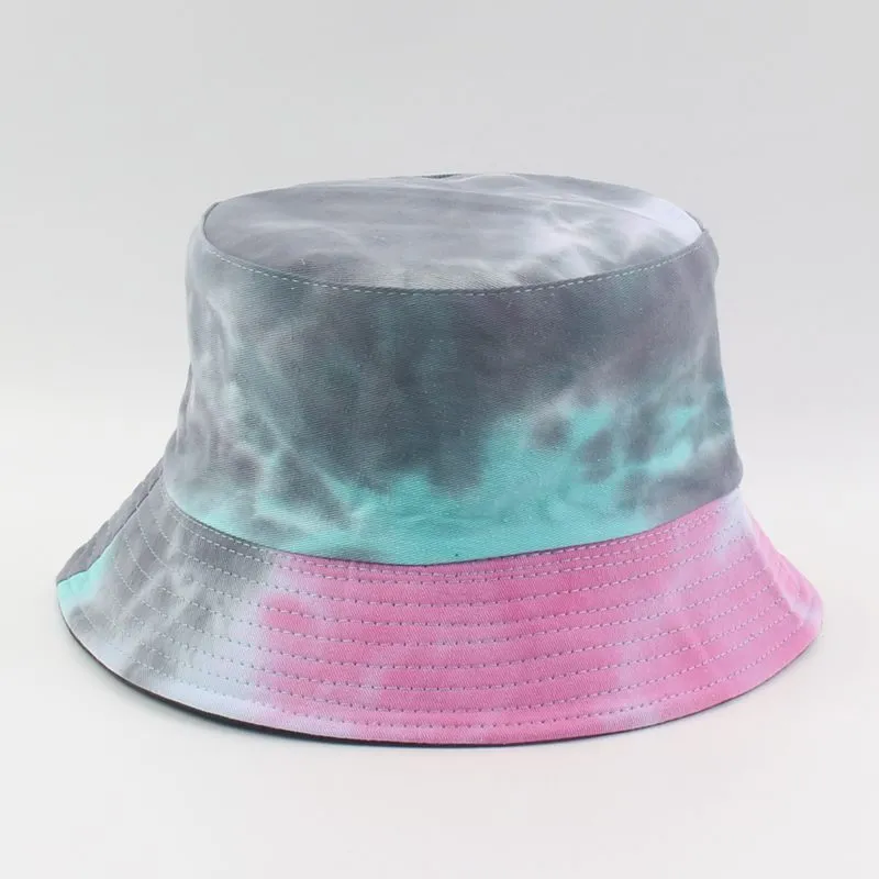 Adult Bucket Hat Fisherman Hat Reversible Fishing Hat Colourful Graffiti Bob Caps Hip Hop Creative Tie Dye Gorros Men Women