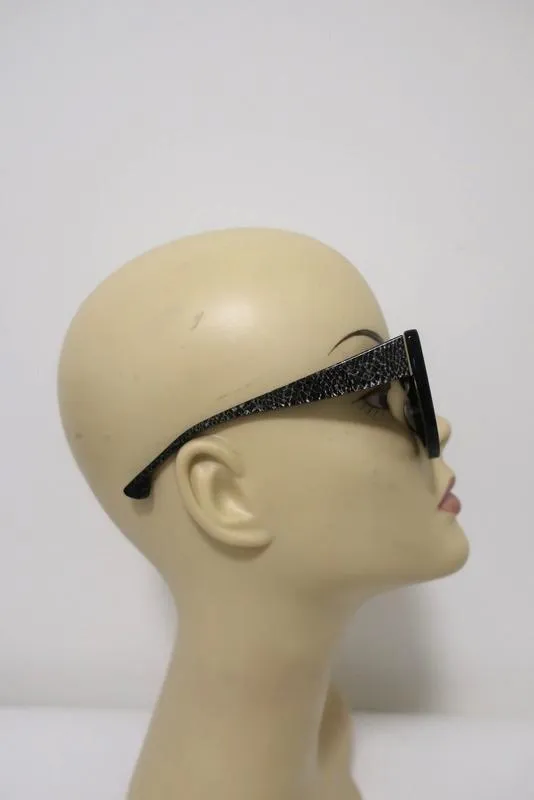 Alice   Olivia Delancey Silver Snake Print Mirrored Cat Eye Sunglasses