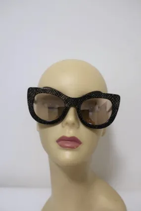 Alice   Olivia Delancey Silver Snake Print Mirrored Cat Eye Sunglasses