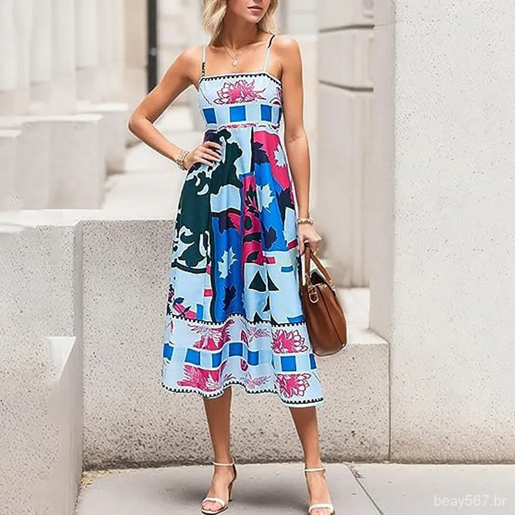 Alis - Robe longue à imprimé élégant