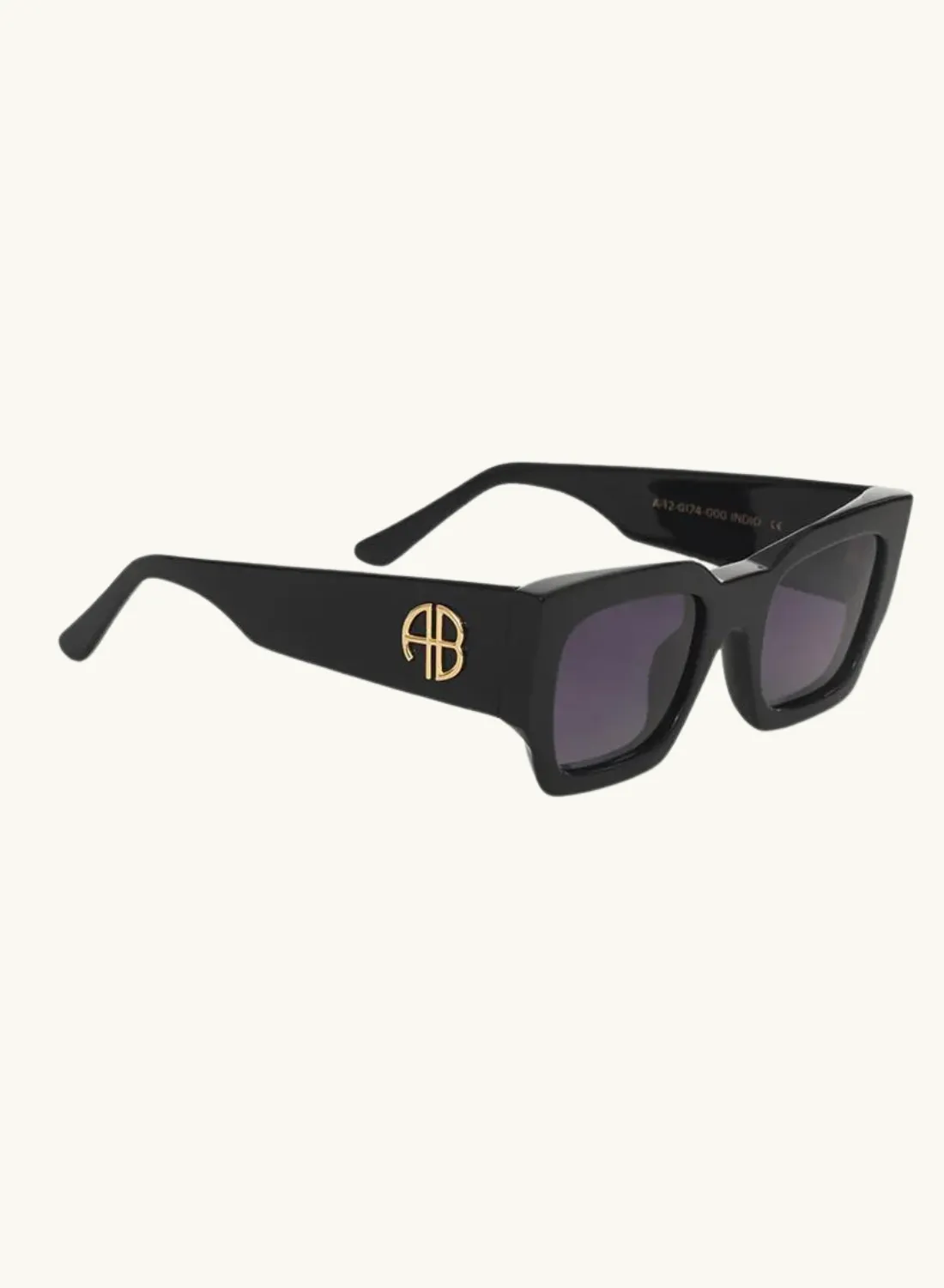 Anine Bing Indio Sunglasses in MONOGRAM BLACK