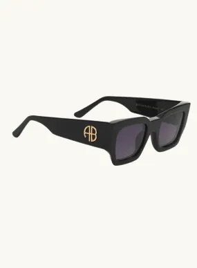 Anine Bing Indio Sunglasses in MONOGRAM BLACK