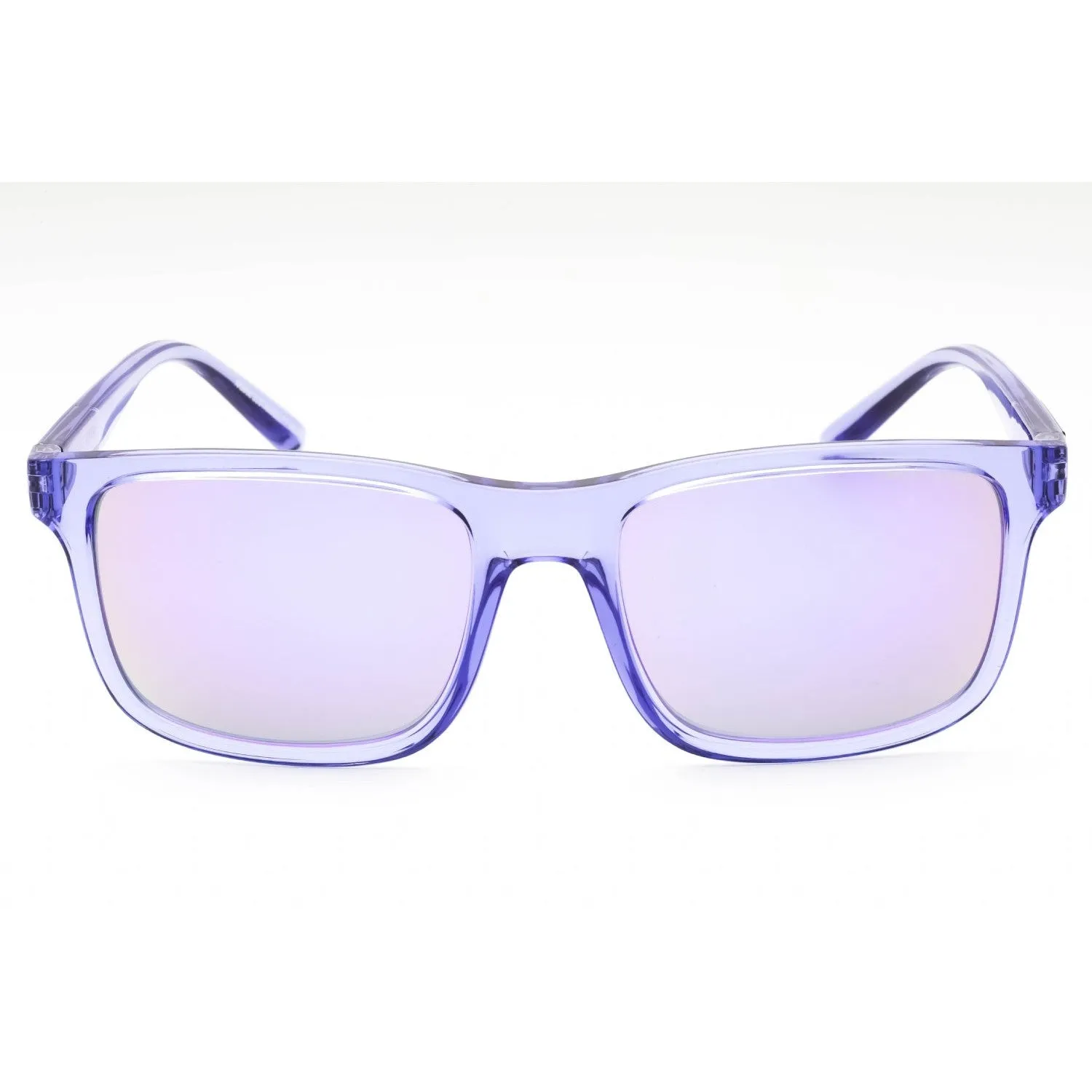 Armani Exchange 0AX4145S Sunglasses Shiny Transparent Violet/Grey Mirrored Violet