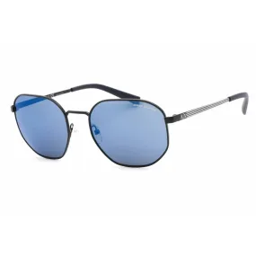 Armani Exchange Unisex Sunglasses - Matte Blue Metal Round Frame | 0AX2036S 609955