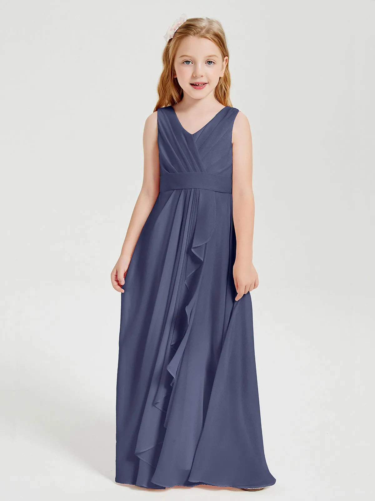 Boho Robes de Demoiselle d'Honneur Longues en Mousseline Orageux