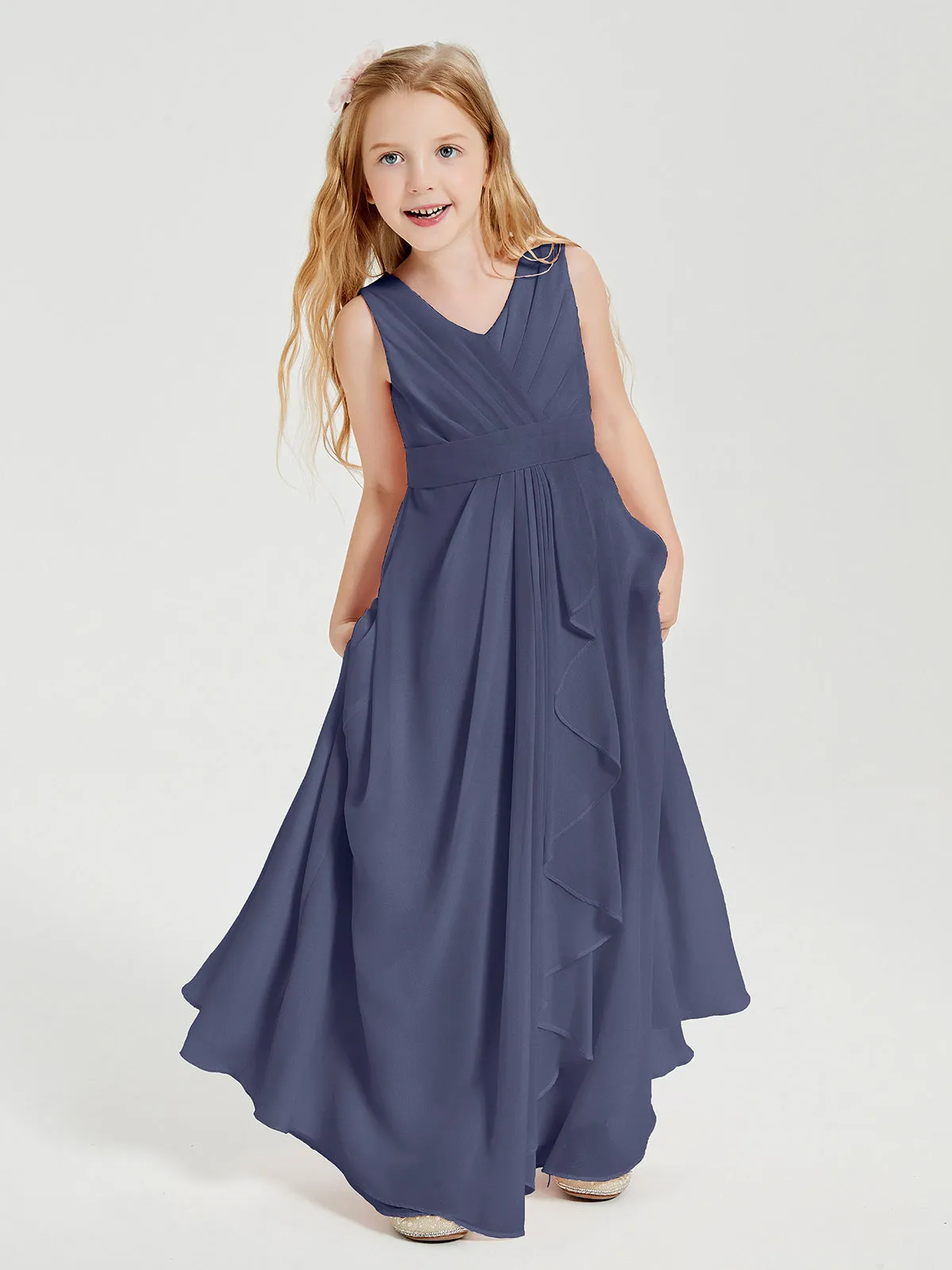 Boho Robes de Demoiselle d'Honneur Longues en Mousseline Orageux