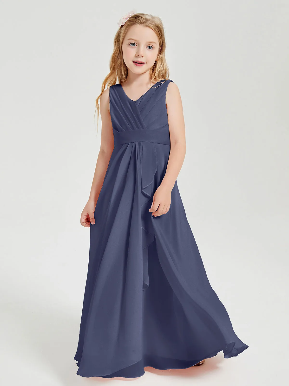Boho Robes de Demoiselle d'Honneur Longues en Mousseline Orageux