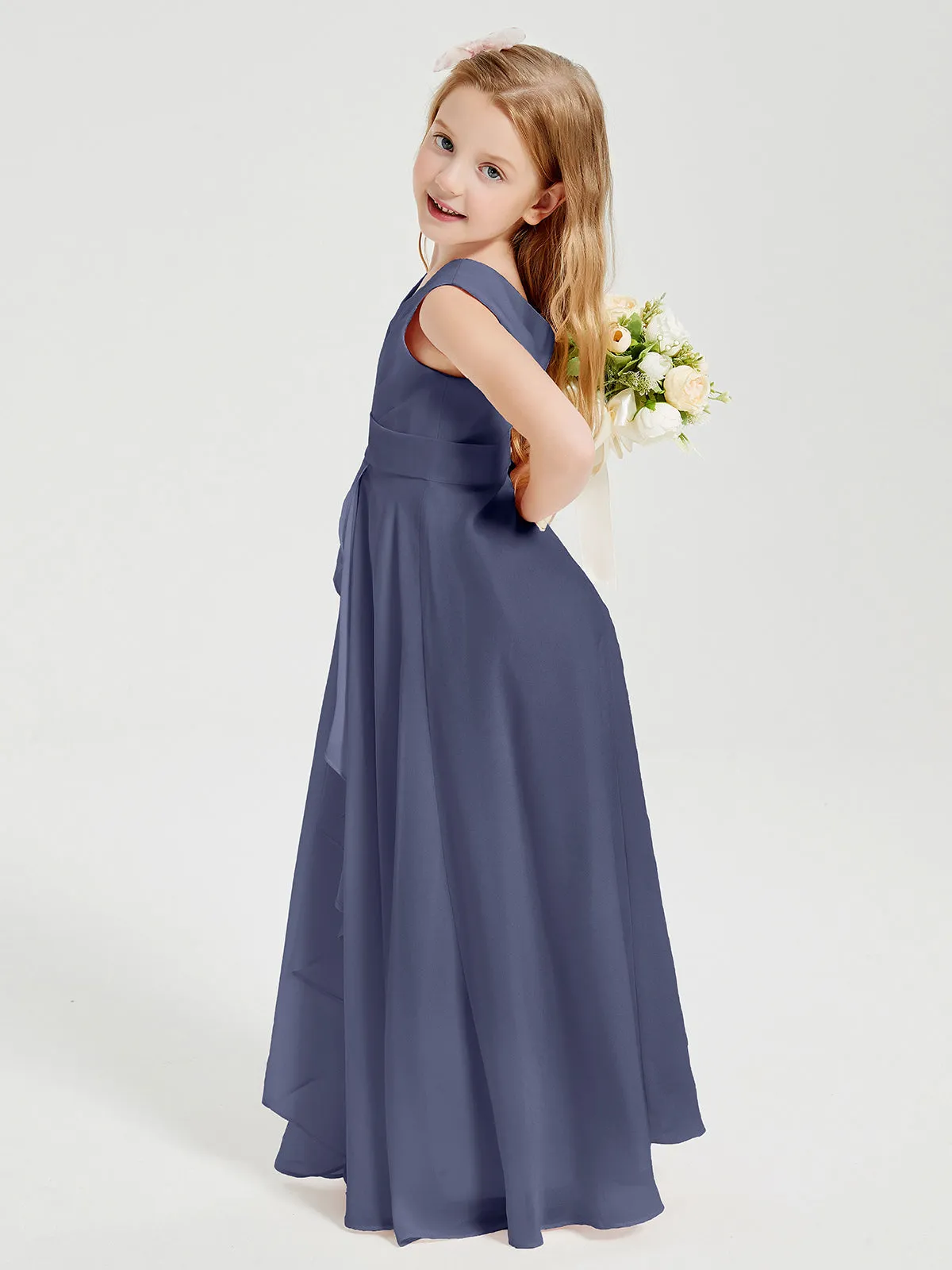 Boho Robes de Demoiselle d'Honneur Longues en Mousseline Orageux