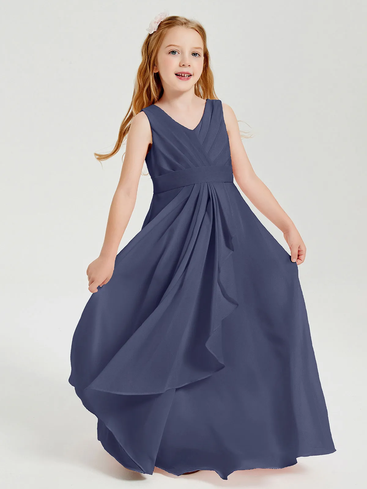 Boho Robes de Demoiselle d'Honneur Longues en Mousseline Orageux