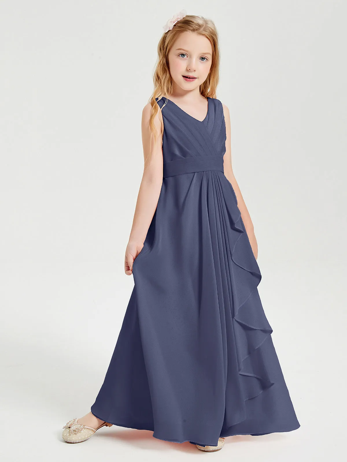 Boho Robes de Demoiselle d'Honneur Longues en Mousseline Orageux