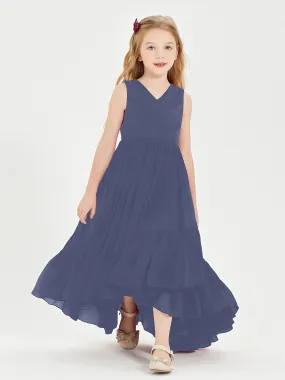 Boho Robes de Demoiselles d'Honneur Junior à Jupe en Cascade Orageux