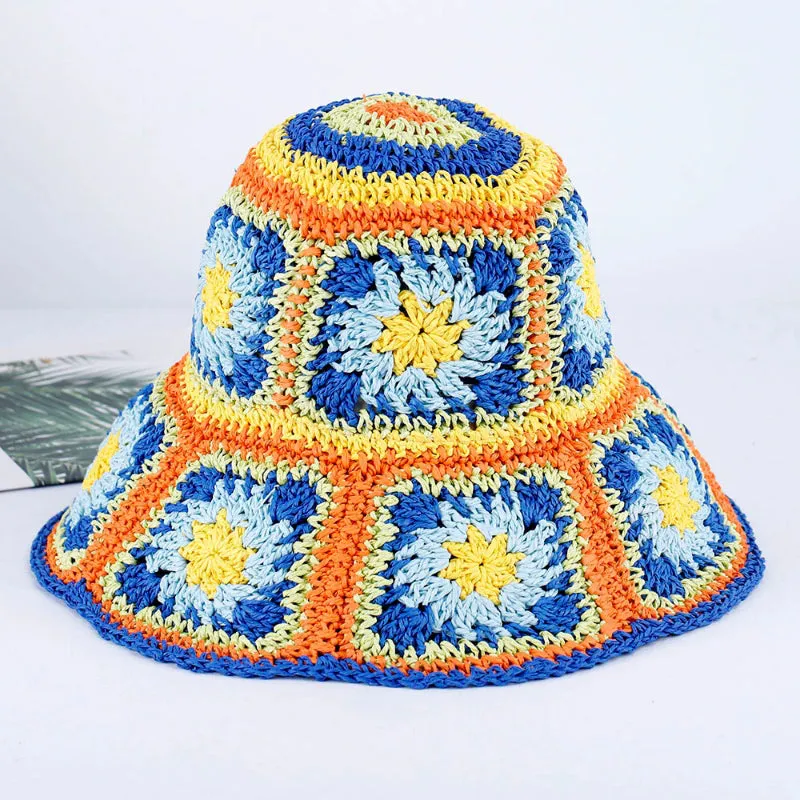 Boho Vibes Handmade Colorful Crochet Summer Bucket Hats