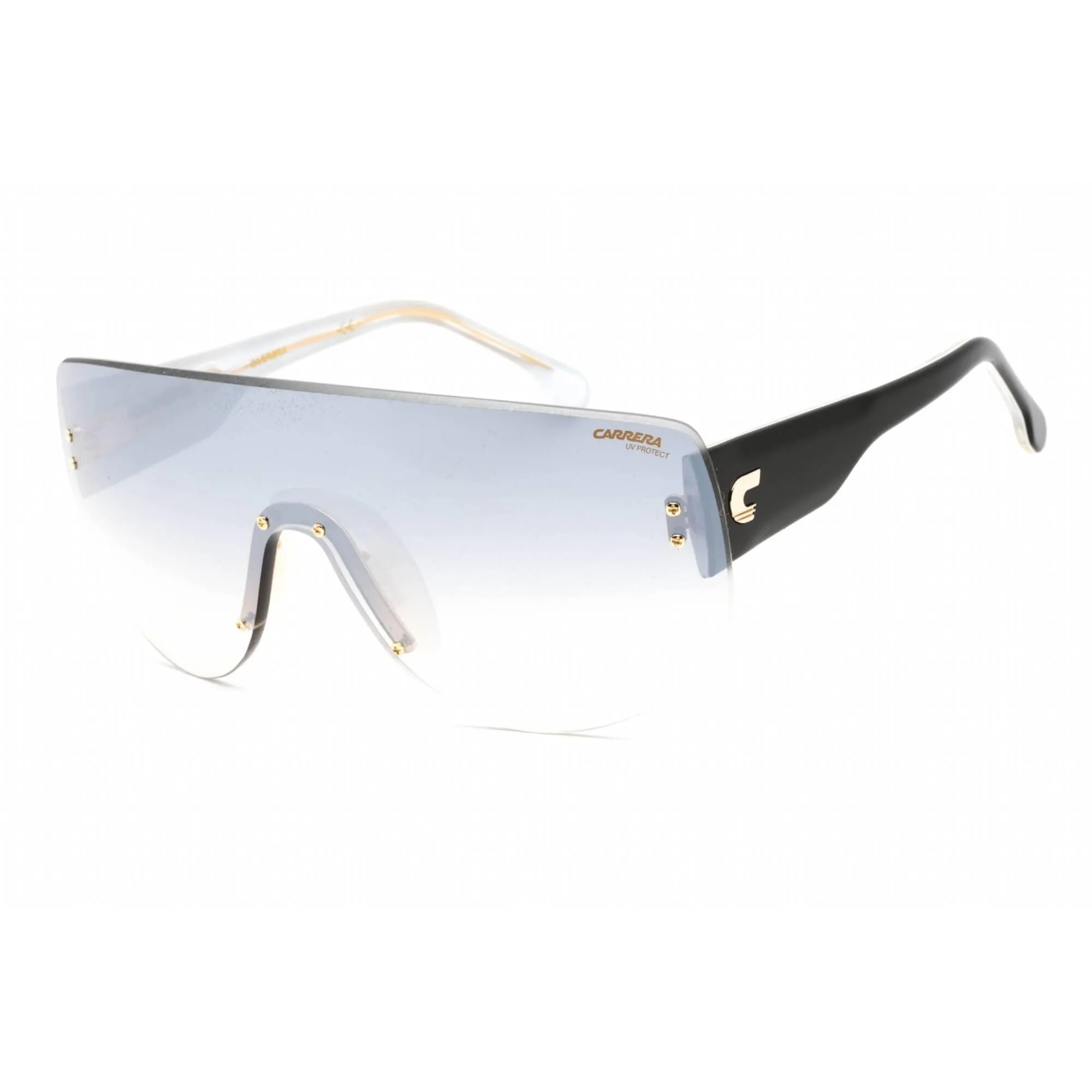 Carrera Unisex Sunglasses - Rimless Silver Black Acetate Shield | FLAGLAB 12 079D IC