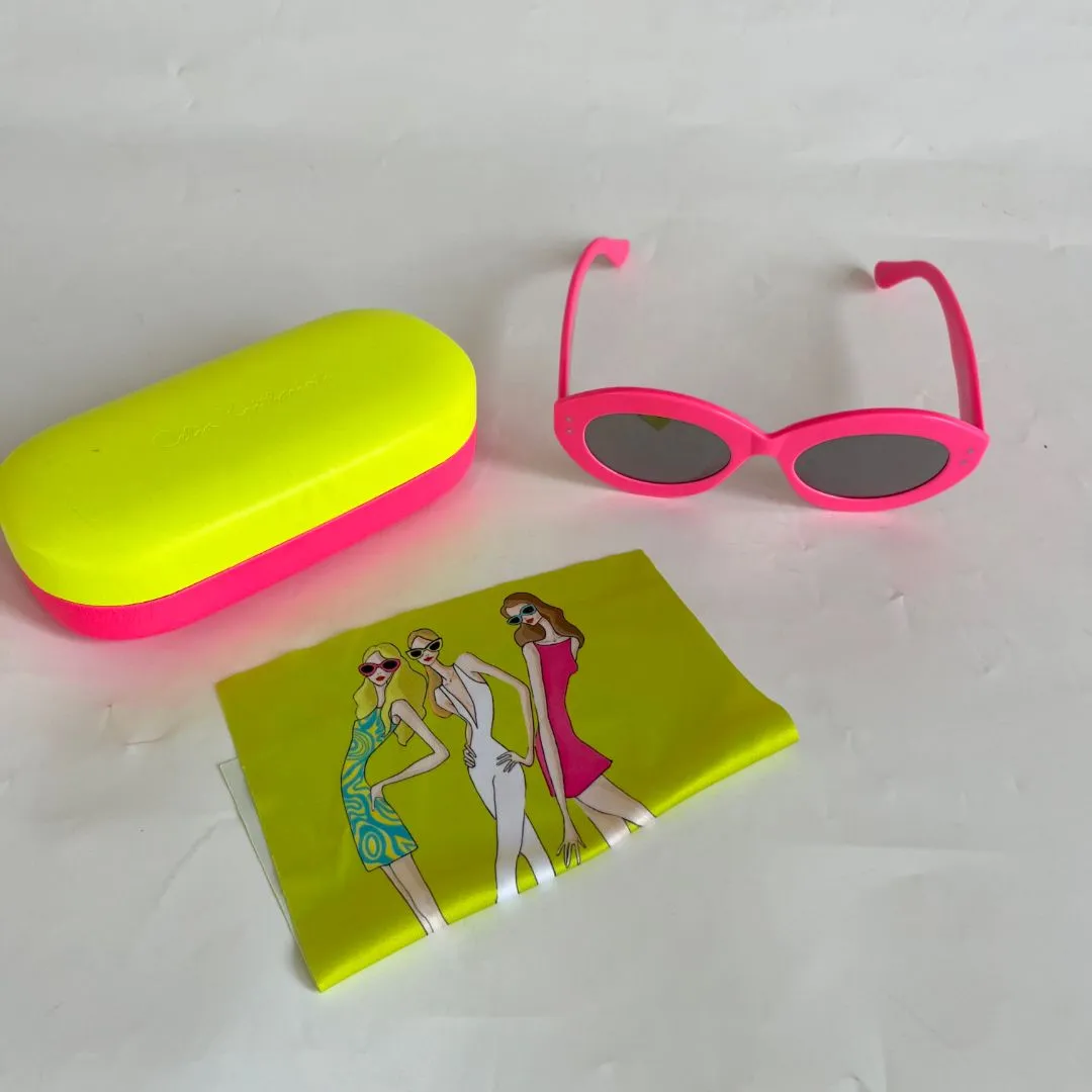 Celia Kritharioti pink oversized sunglasses