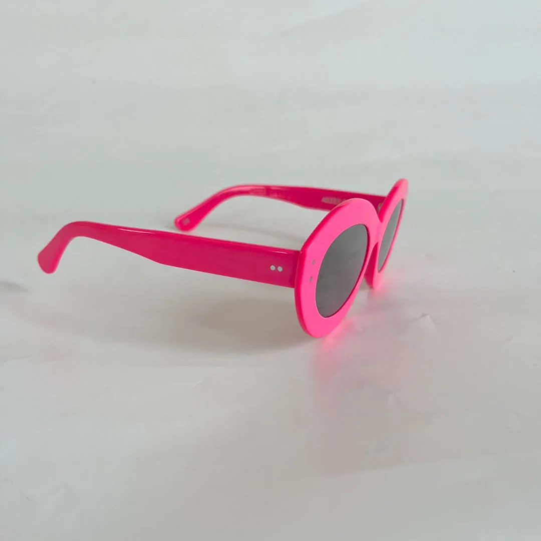 Celia Kritharioti pink oversized sunglasses