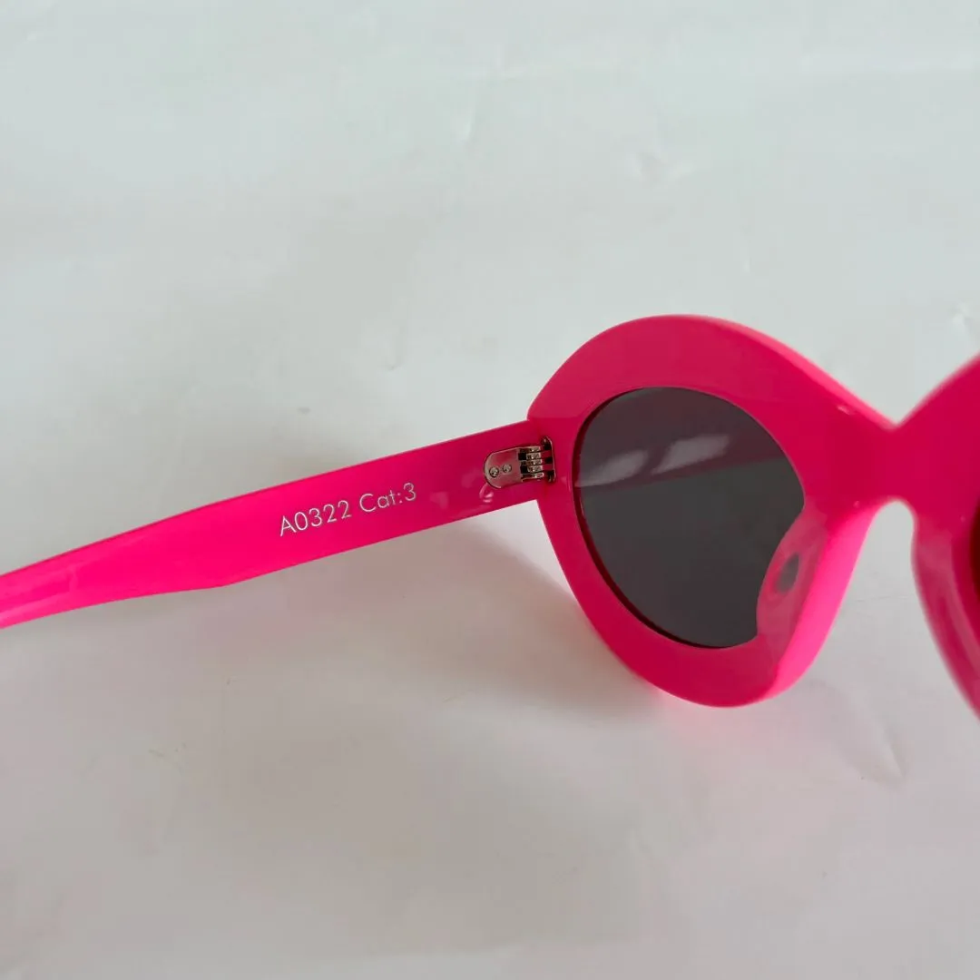Celia Kritharioti pink oversized sunglasses