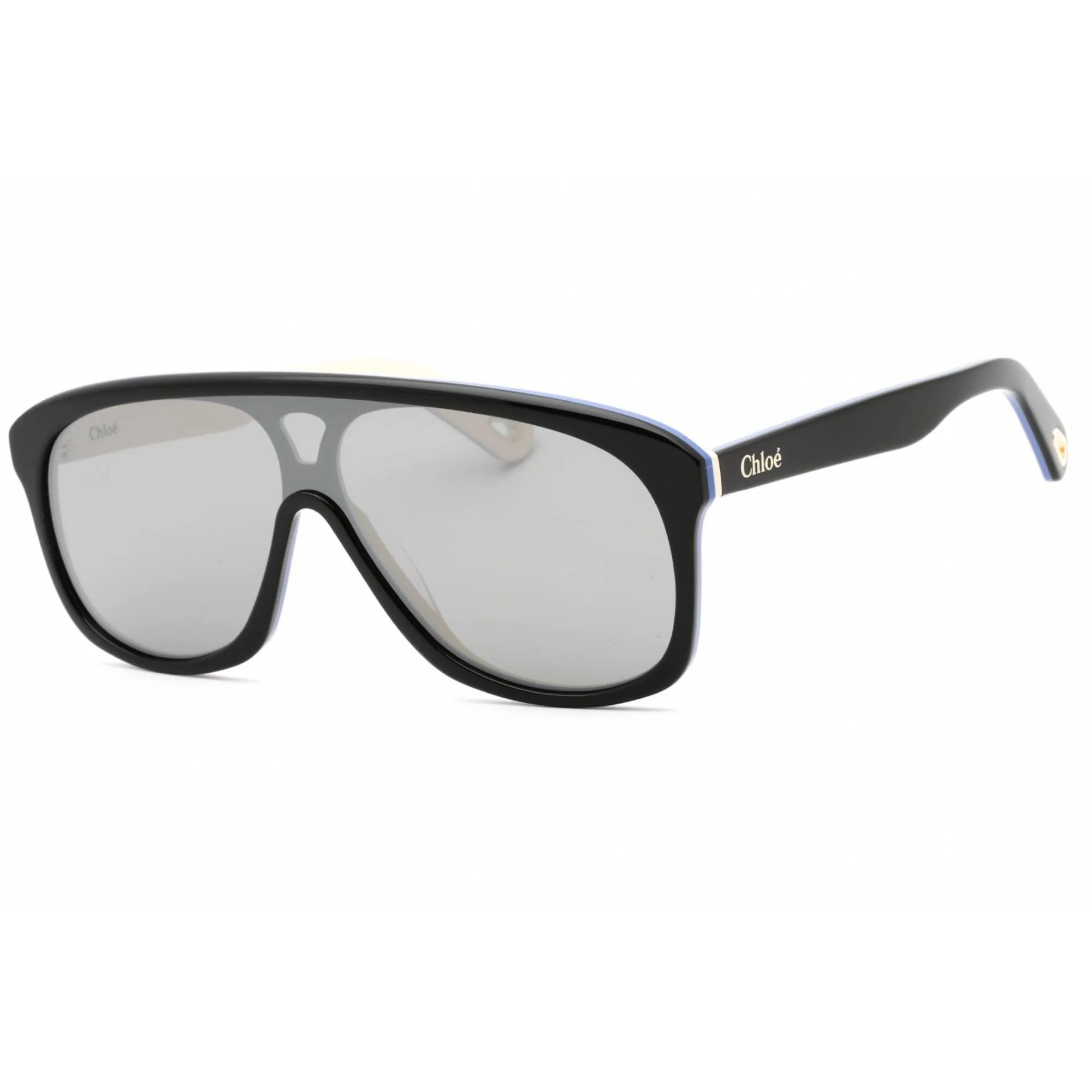 Chloe Women's Sunglasses - Black Shield Full Rim Recycled Acetate Frame | CH0212S 004