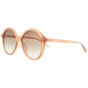 Chloe Women's Sunglasses - Pink Brown Plastic Round Frame | CH0002SA-30009920003
