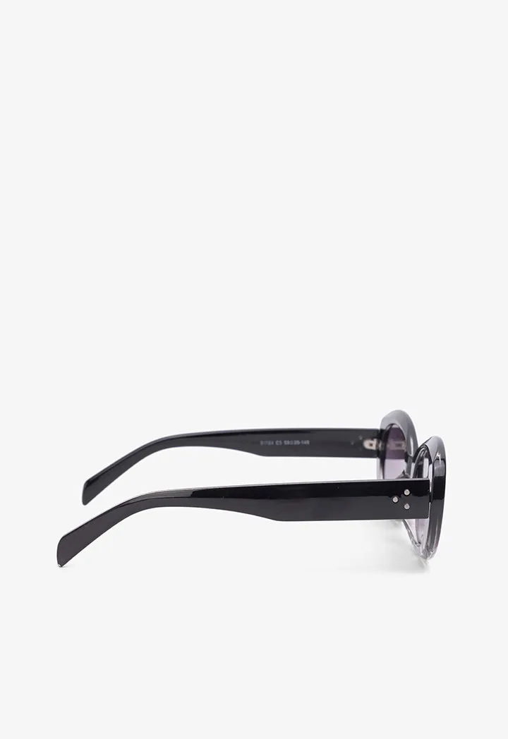 Choice Tortoiseshell Oval Sunglasses Black