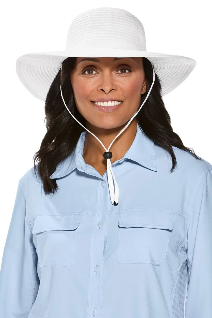 Coolibar Shelly Shapeable Travel Sun Hat UPF 50  - White