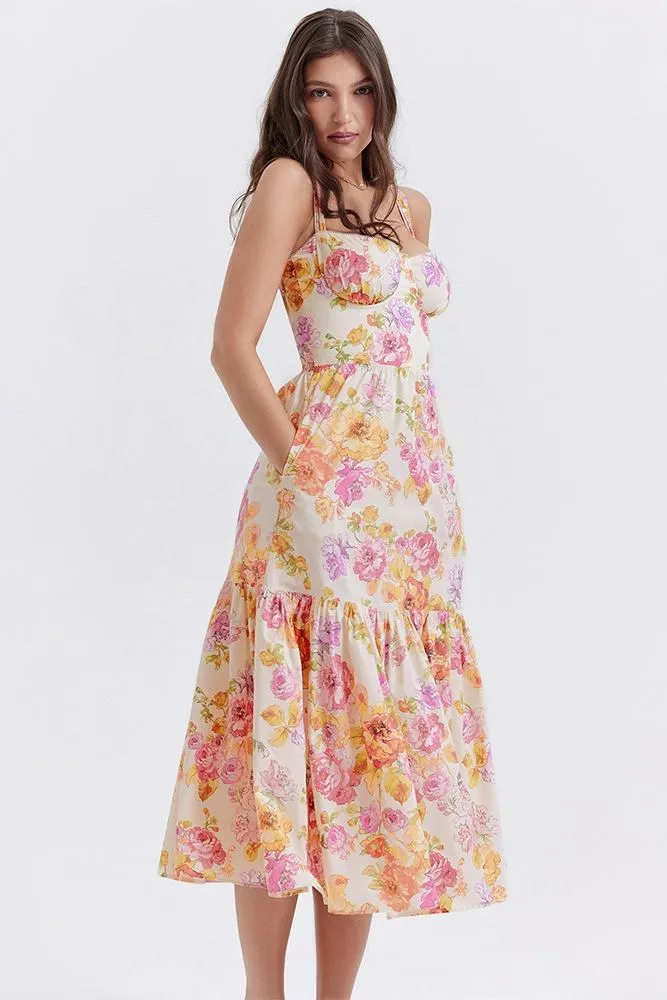 Cottie Robe midi évasée imprimée