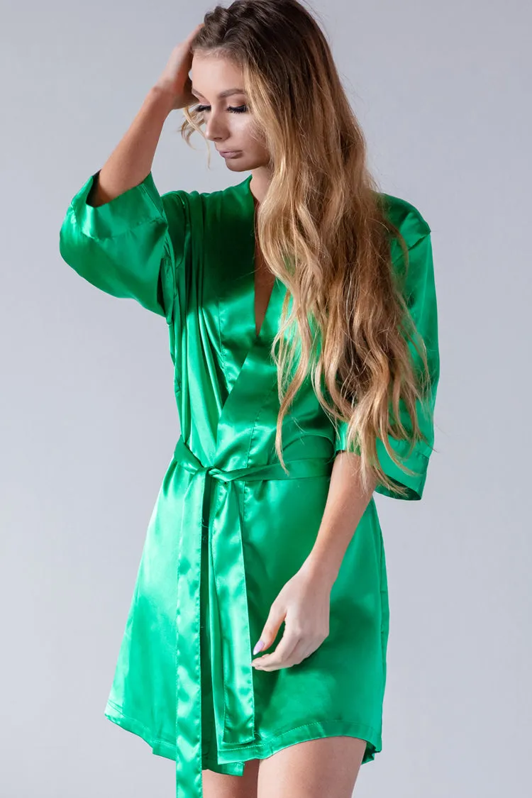 Custom Bridesmaid Satin Kimono Robe