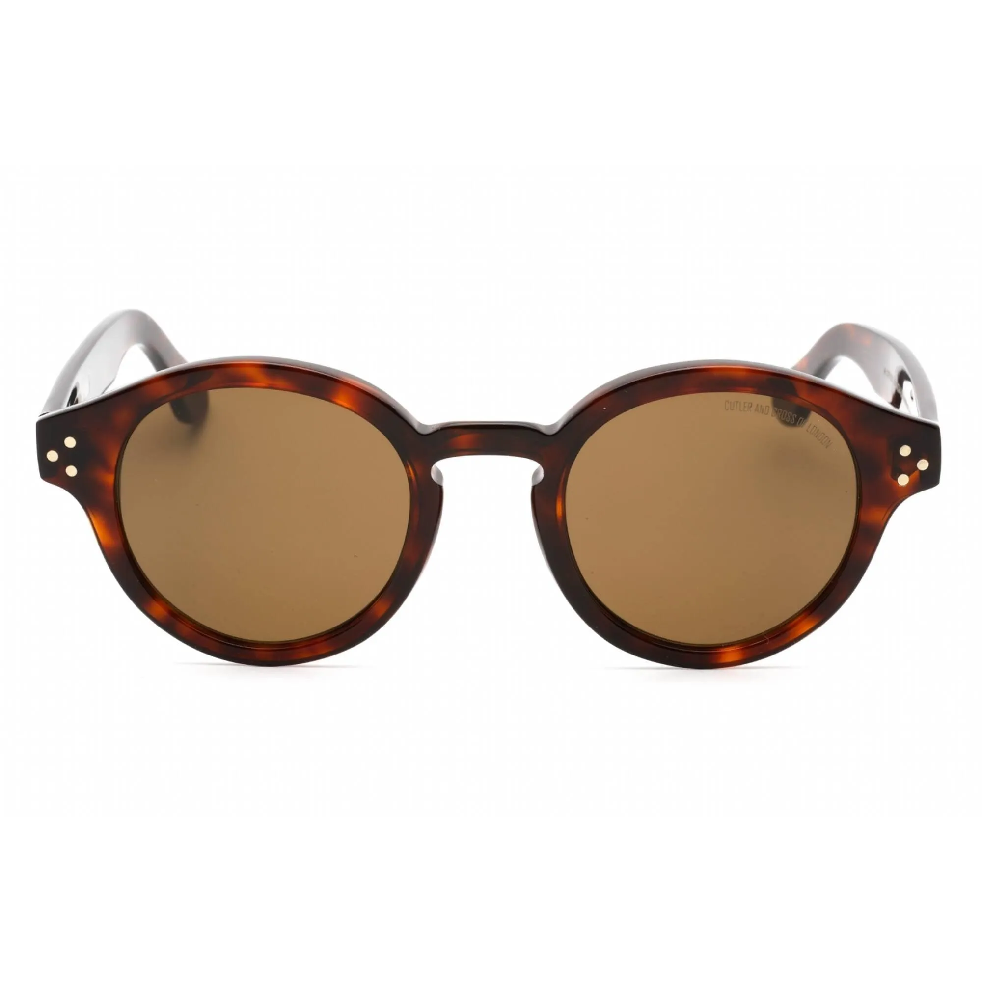 Cutler and Gross Unisex Sunglasses - Dark Turtle/Clear Round Frame | CG1291V2S 012