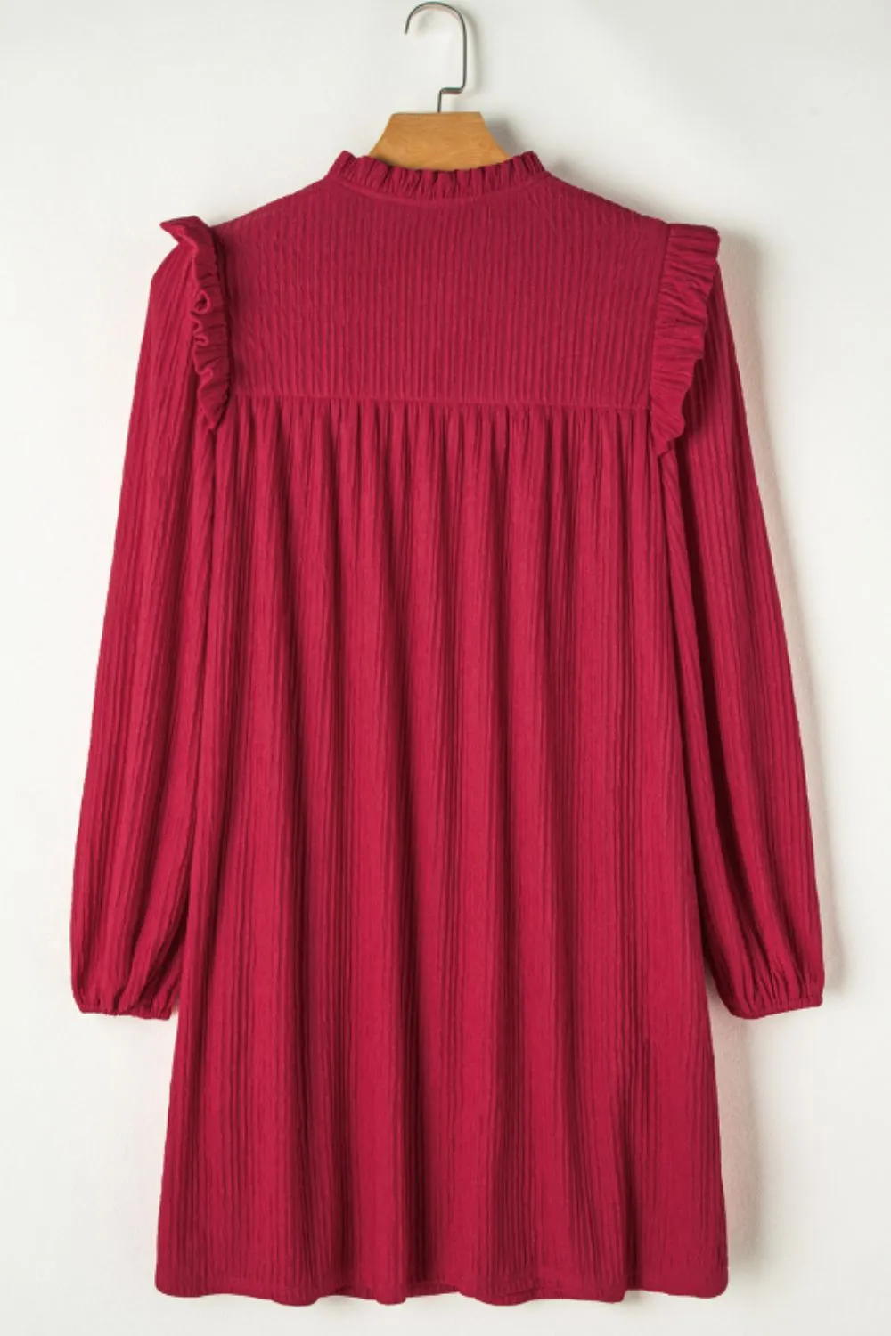 Danissa - Robe à manches longues à volants et à encoches