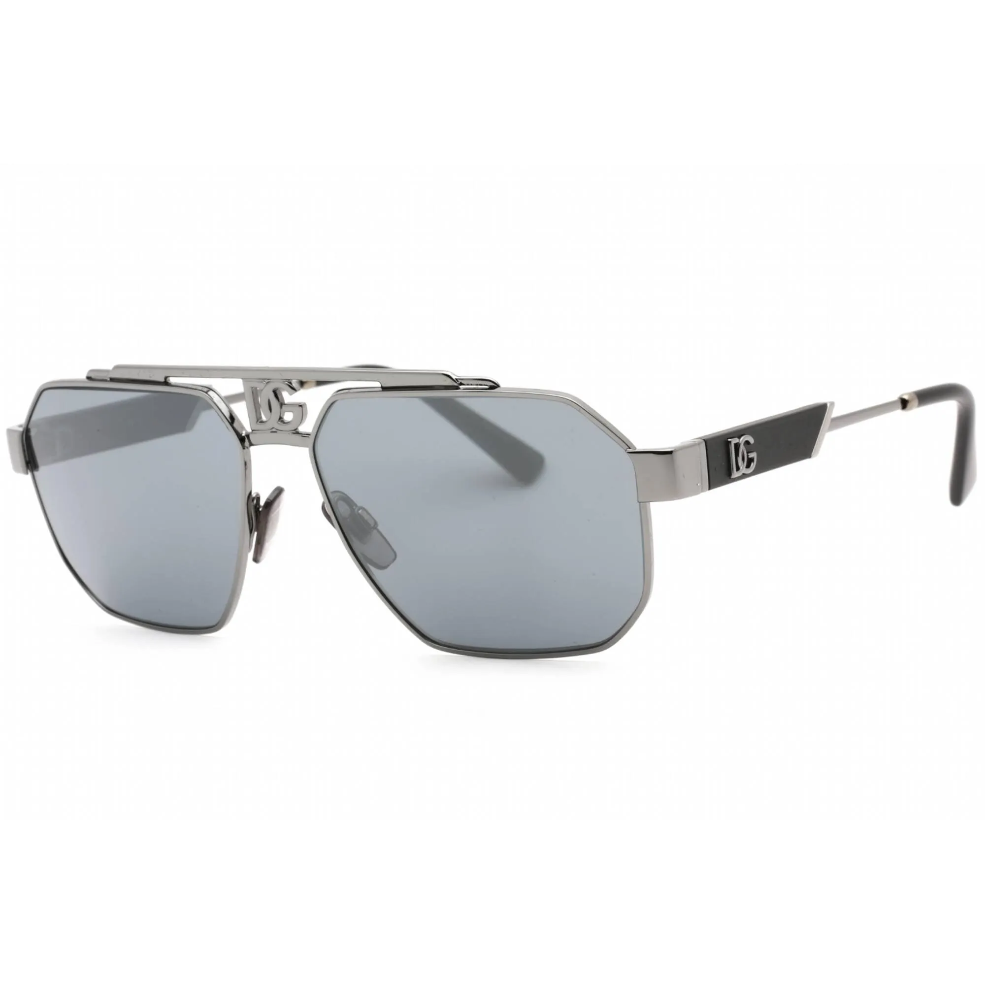 Dolce & Gabbana Men's Sunglasses - Light Grey Mirrored Black Lens | 0DG2294 04/6G