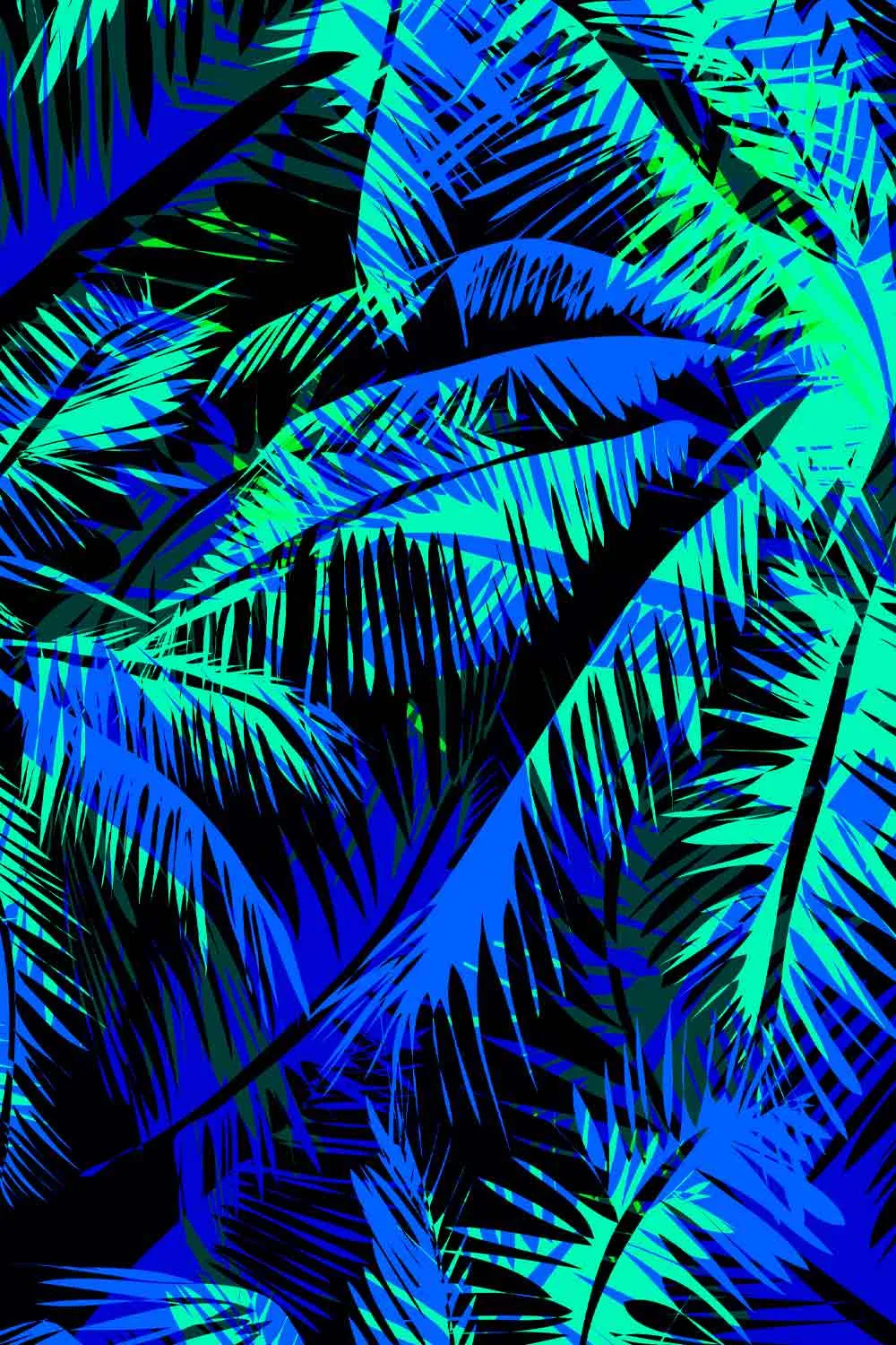 Electric Jungle Navy Blue Two-Piece Sporty Swimsuits - Mommy and Me