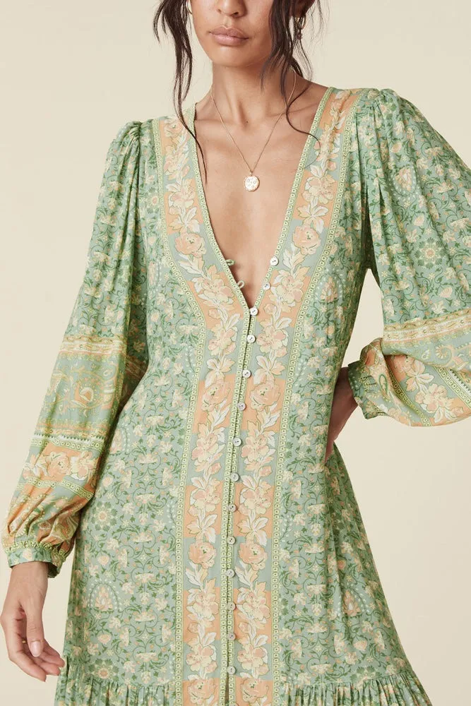 Elvira Splice robe maxi imprimée avec boutons