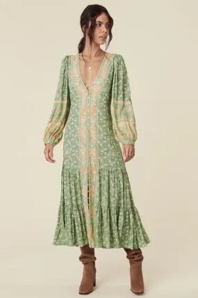 Elvira Splice robe maxi imprimée avec boutons