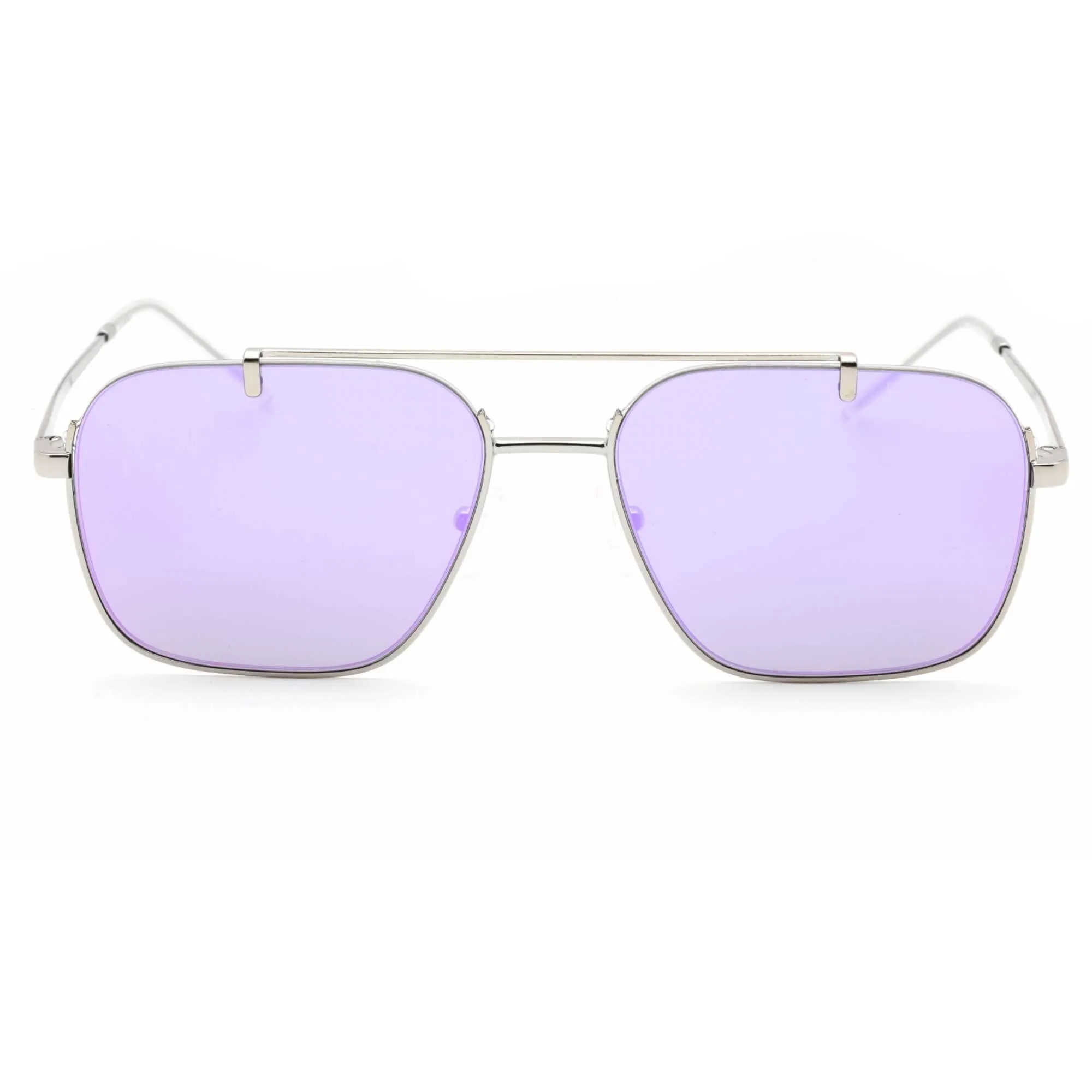 Emporio Armani Men's Sunglasses - Shiny Silver Metal Pilot Frame | 0EA2150 30154V