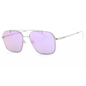 Emporio Armani Men's Sunglasses - Shiny Silver Metal Pilot Frame | 0EA2150 30154V