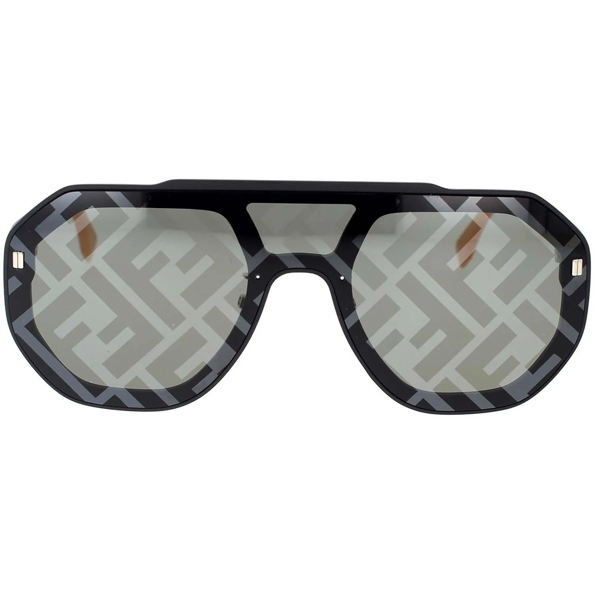 Fendi Women's Sunglasses - Grey with Logo Lens Black Acetate Frame | FE40006U 02C