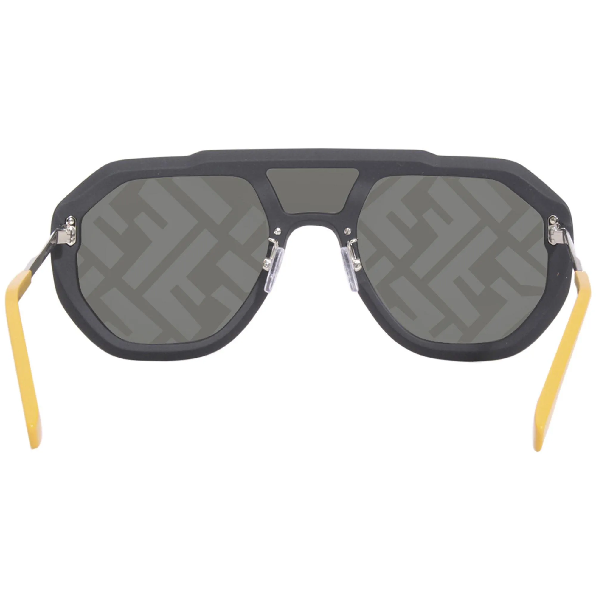 Fendi Women's Sunglasses - Grey with Logo Lens Black Acetate Frame | FE40006U 02C