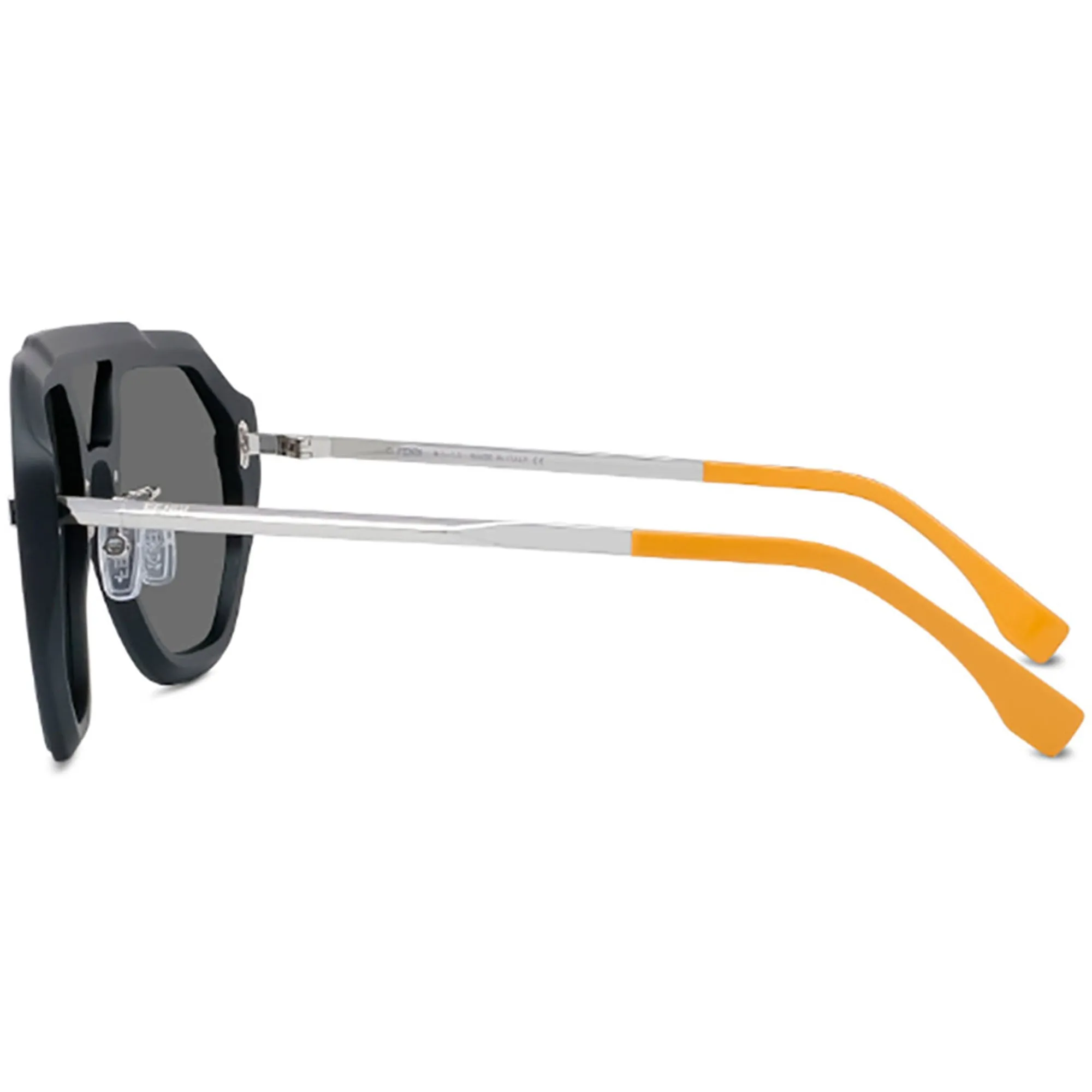 Fendi Women's Sunglasses - Grey with Logo Lens Black Acetate Frame | FE40006U 02C