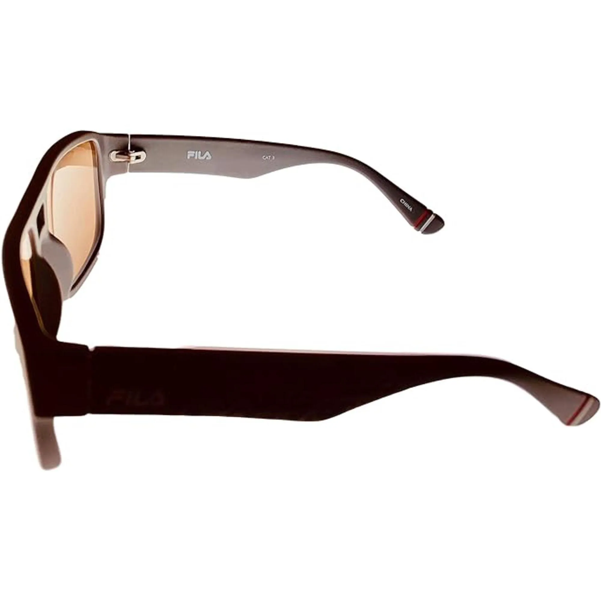 Fila Men's Sunglasses - Matt Grey Burgundy Rectangular Frame | FILA SF9344 2ASX