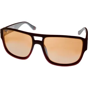 Fila Men's Sunglasses - Matt Grey Burgundy Rectangular Frame | FILA SF9344 2ASX