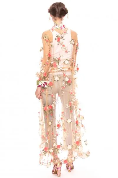Floral Fantasy Kimono - Pink Floral -