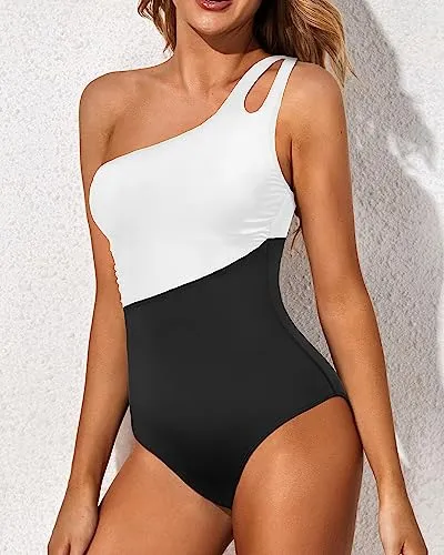 Full Coverage Keyhole One Piece Swimwear