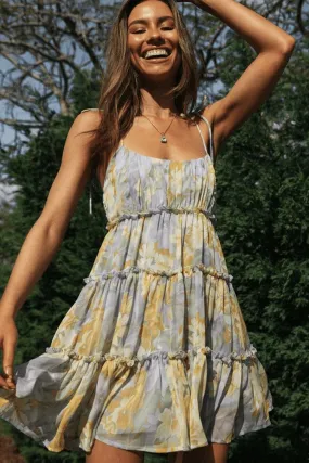 Georgina Mini-robe de poupée en mousseline de soie dégradée