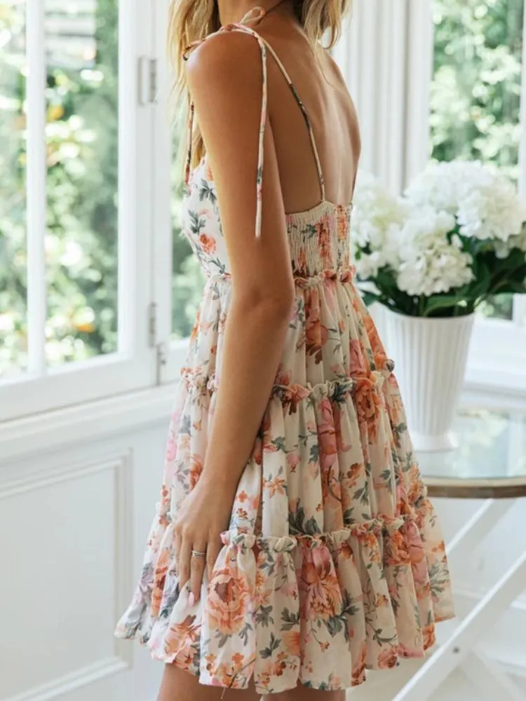 Georgina Mini-robe de poupée en mousseline de soie dégradée