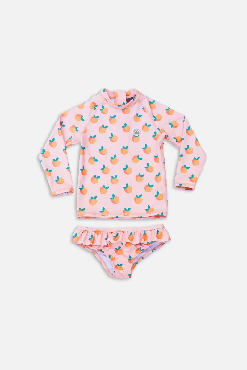 Girl swimsuit 2 piece set - Sweet Peach