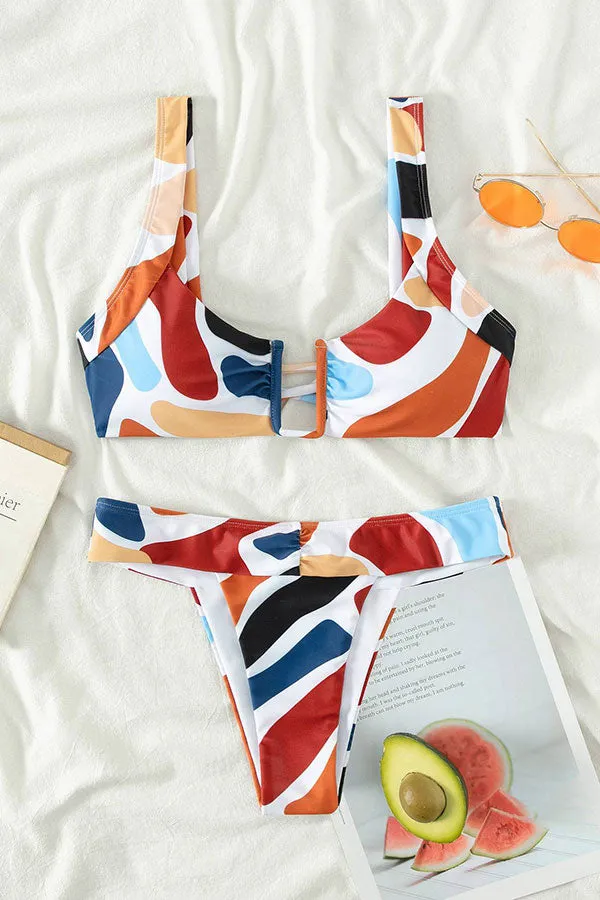 Graphic Print Urban Strappy Bikini