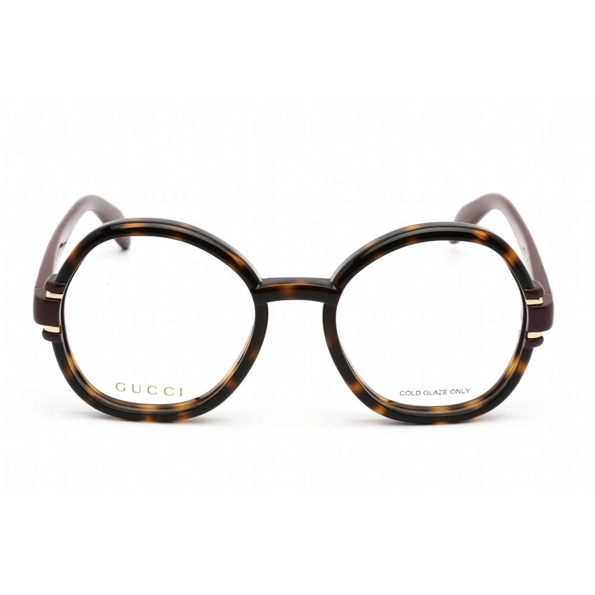 Gucci Women's Sunglasses - Havana Plastic Round Full Rim Frame | GG1069O 002